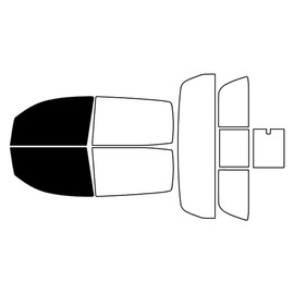 Rvinyl Window Tint Kit Compatible with Toyota Tundra 2007-2021 4 Door CrewMax - Black 5% - Single Ply No Bubble Film - Do it Yourself Vehicle Front Precut Kit