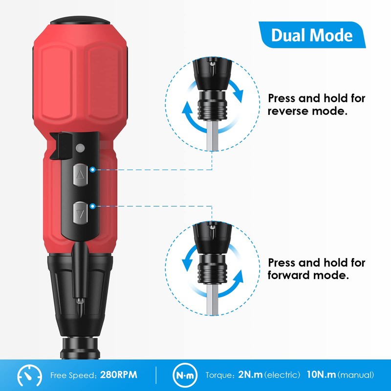 AMIR Cordless Screwdriver, Rechargeable Electric Screwdriver Sets, Portable Automatic Home