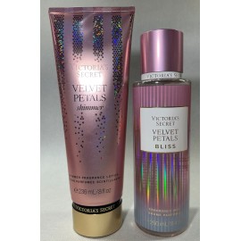 Victoria's Secret Velvet Petals Bliss Mist + Shimmer Fragranced Body Lotion Set
