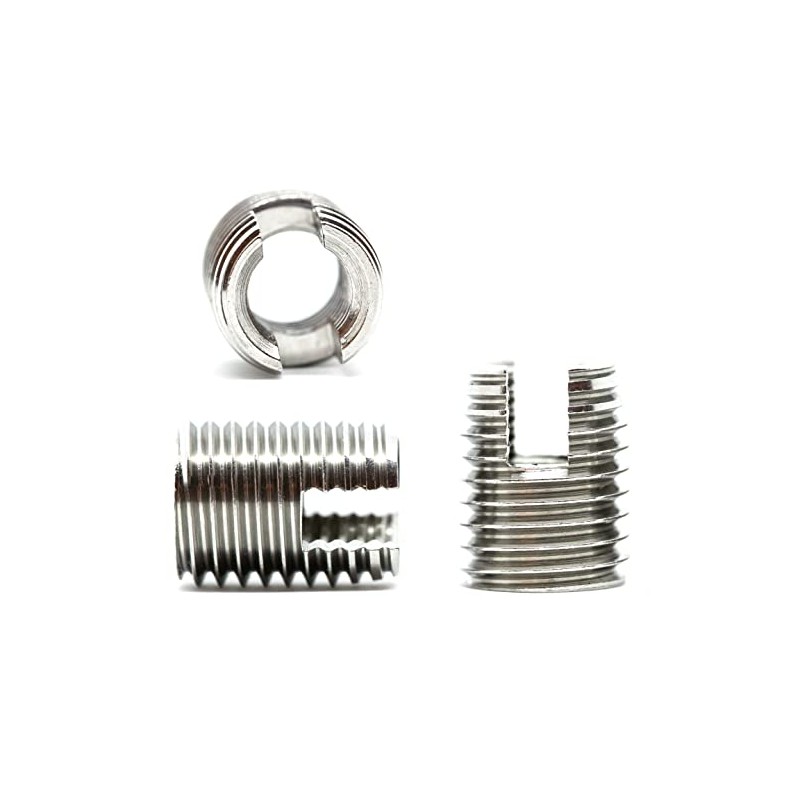 M5 (5mm) Stainless Steel Slotted Self Tapping Repair Threaded Inserts