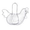 KitchenCraft Eierkorb Kükenförmig 20x25cm verchromt in Silber, Metall, 25 x