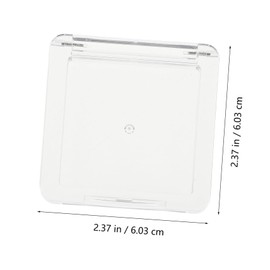 OATIPHO Square Single Layer Highlighter Box 3pcs Blush and Eyeshadow Empty Palette Container for Cosmetics