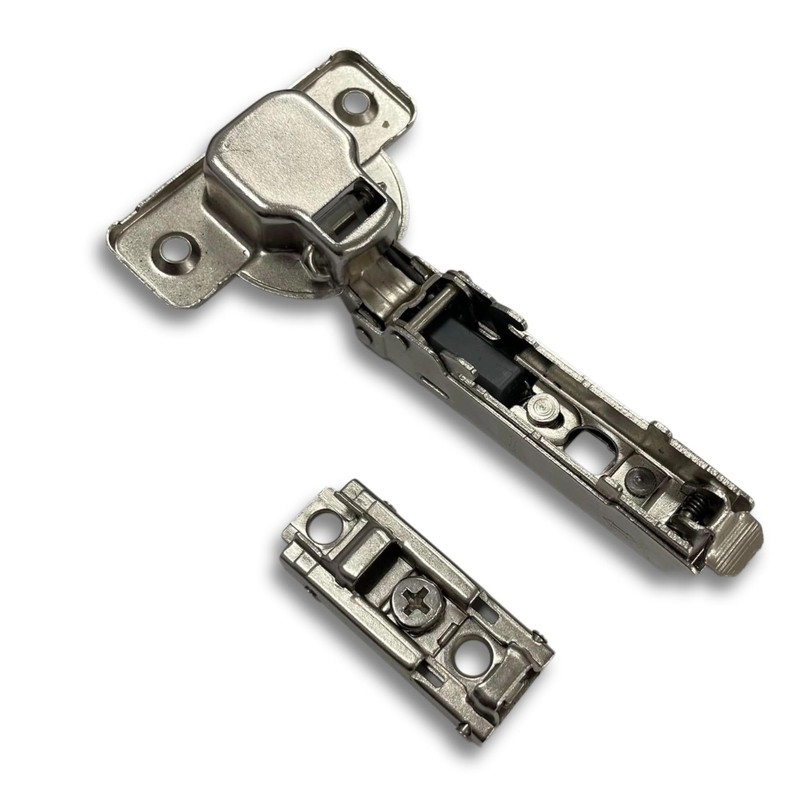 Berta 8-Pack Full Overlay Frameless Soft Closing European Hinges, 3D