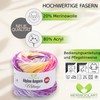MeriWoolArt® Merino Wool for Knitting - 150 m Multicoloured Thick