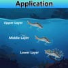 Icetop 3Pcs Pike Lures Set,3D River Fishing Tackle for Freshwater