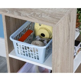 Rectangular Plastic Storage Basket, Medium Handy Basket | Multiple Colour Storage Basket, Organizing Bins for Kitchen Storage, Bathroom, Shelves, Cupboard, Office, School and Home (COOL BLUE)