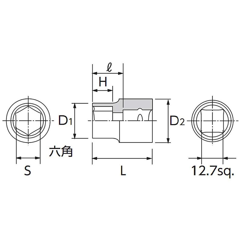 京都機械工具 (KTC) Socket, Corners B4 – 1 – 5/16 Bayonet
