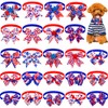 24PCS 4th of July Dog Bow Tie Collar, Independence Day