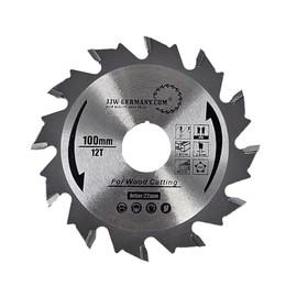 jjw-germany HM Groove Cutter 100 x 3.97 x 22 Teeth = 12 WZ Suitable for Einhell Flat Dowel Milling Cutter