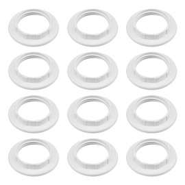 HDGSAFD Pack of 12 E14 Lampshade Holder Ring, Inner Diameter 26.5 cm, White, Round, Paper, Traditional, Ceiling Mounting, Chandelier Lampshade