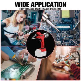 Cordless Soldering Iron for Milwaukee 18V Battery, 30W Soldering Gun 30s Quick Preheat Soldering Iron Kit with 50g 0.04" Solder Wire& 5pcs Solder Tips for Electronics, Circuit Boards, Jewelry Making