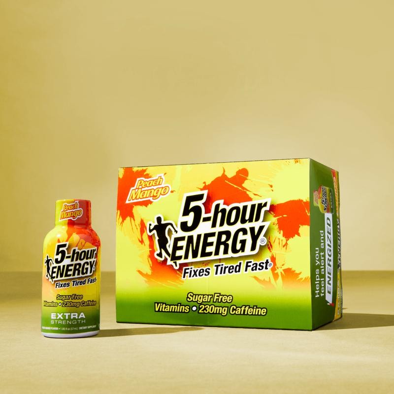 Peach Mango Flavor Extra Strength 5-hour ENERGY Shots - Size: