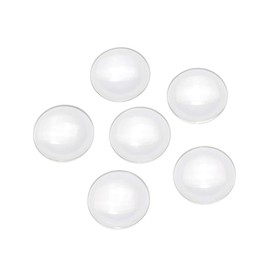 Craftdady 100Pcs 25mm Transparent Glass Cabochons 1 Inch Clear Glass Flat Back Dome Tile Half Round Cabochon Covers for Photo Pendant Jewelry Making