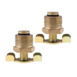 Micro Traders 2Pcs Drain Cock for Hotdog Air Compressor Exhaust Bleed Rotating Control BSP Thread -Brass(3/8 Bsp)