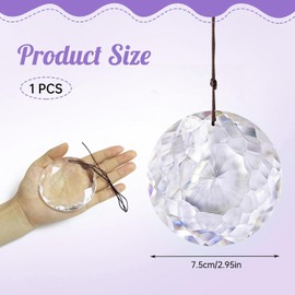 75 mm Bauhinia Faceted Crystals Suncatcher Large Window Prisms Suncatcher Ornament Rainbow Maker Chandelier Crystal Pendant