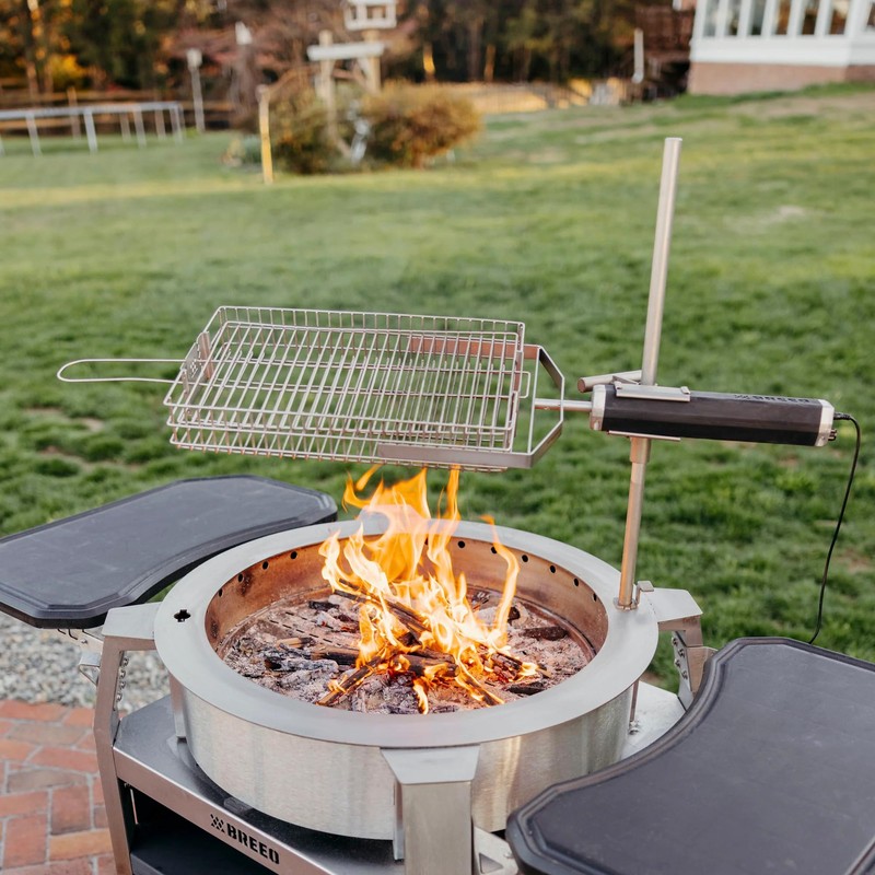 Breeo Rotisserie Flat Basket - Rotisserie Grill Accessory for Chicken,