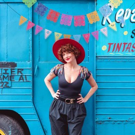 EXCEART 1 Set Mexican Pull Flag Day The Dead Decor Wall Hanging Banner De Mayo Fiesta Party Decor Mexican Decor Pinata Banner Banner Decor Felt