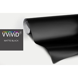 Matte Deep Black 3ft x 5ft Car Wrap Vinyl Roll with Air Release 3MIL-VViViD8