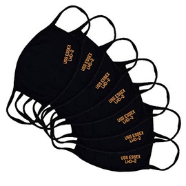 USS Essex LHD-2 Adult Black Face Mask Wasp Class Landing Helicopter Dock Amphibious Assault Ship