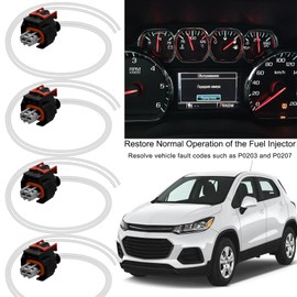 Micarun 4 Pcs 2 Wires Equipment Fuel Injector Repair Wiring Harness Pigtail Plug Fit for 2017-2024 Chevy/GMC 6.6L Duramax L5P Replaced OE# 19368140 / PT3739