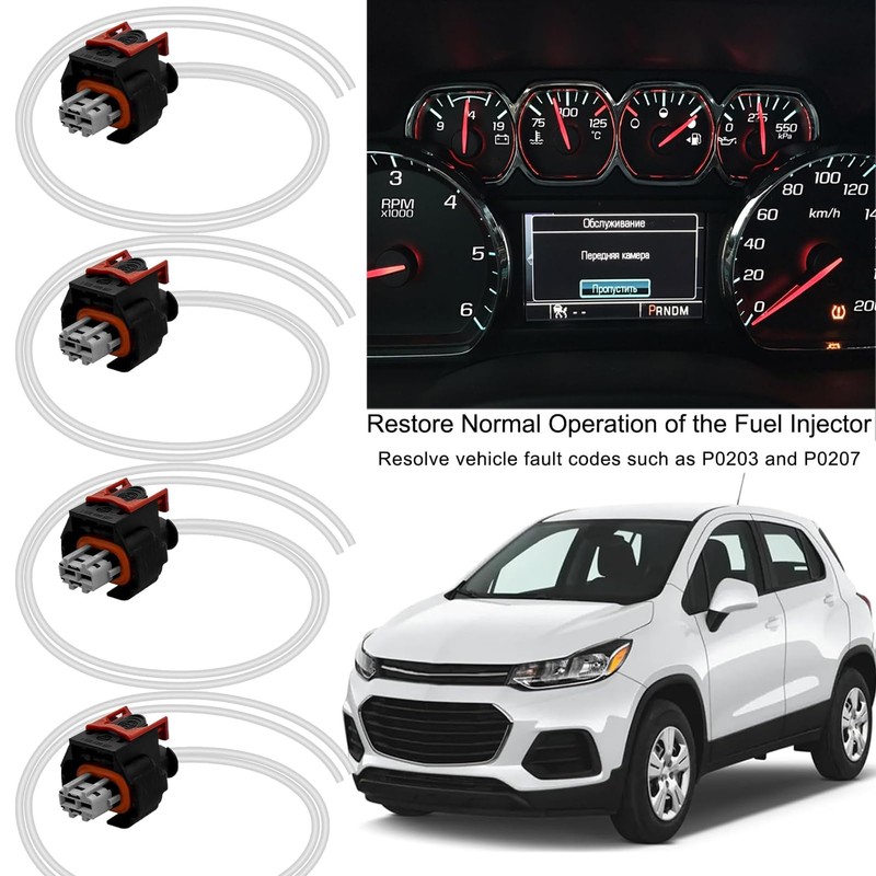 Micarun 4 Pcs 2 Wires Equipment Fuel Injector Repair Wiring