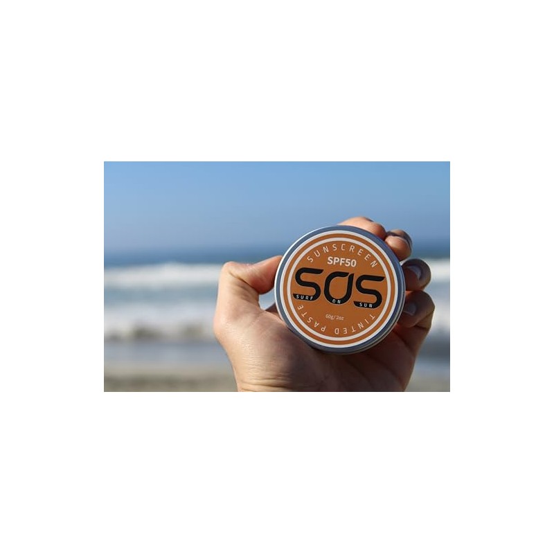 Surf On Sun, Tinted Sunscreen Paste, 60g/2oz, SPF50 (Chocolate tint)