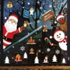 LONGTEN Christmas Windows Static Stickers Clings Santa Claus Snowman Deer