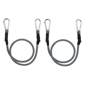 Windhager Expander Rope with Carabiner for Sun Sail, Luggage Tensioner, Tensioning Rubber, Sail Tensioner, Tension Spring for Tarpaulins, Pack of 2, 70 cm, 1089