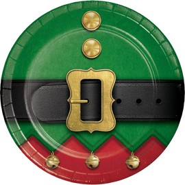 Creative Converting 8-Count Sturdy Style Dessert/Small Paper Plates, Santa's Suit