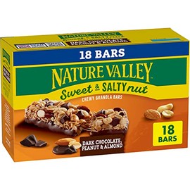 Nature Valley Granola Bars, Sweet and Salty Nut, Dark Chocolate Peanut and Almond, 18 Bars, 21.6 OZ