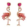 TOVINANNA Long Flamingo Earrings Crystal Stylish Casual Jewelry for Parties