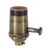 B&P Lamp® Edison Size Full Dimmer Socket in Antique Brass