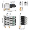 Baomain 4 Station Solenoid Valve Manifold, 12V DC 5 Way