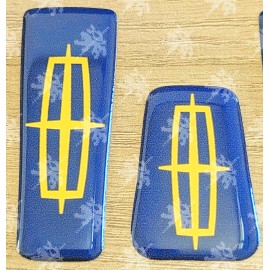 Lincoln Blue and Gold 1998-2002 Lincoln Town Car Hood and Trunk Emblem Badge Overlay