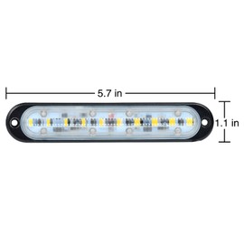 KAWELL Work Light, Daylight, Back Lamp, LED, 12 V, Thin, 10 W x 2, LED Work Light, Car, Work Light, Cargo Light, Auxiliary Light, 12 V/24 V, IP68 Waterproof, Dustproof, Explosive Specifications, White