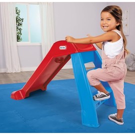 Little Tikes Primer Tobogán - Tobogán para Interiores y Exteriores - Duradero, Estable, Seguro - Color Rojo/Azul