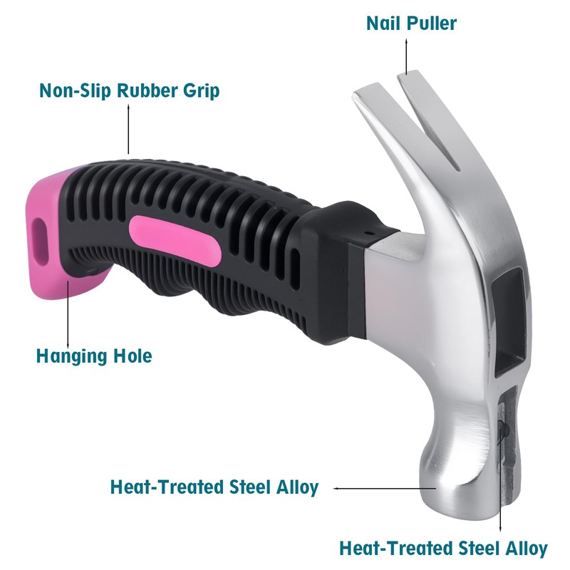 Small Claw Hammer - Mini Hammer for Women&Kids, Camping Hammer,