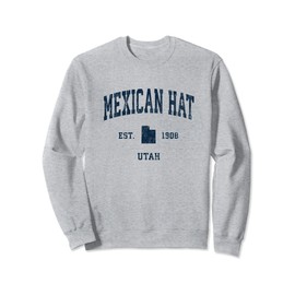 Mexican Hat Utah UT Vintage Athletic Navy Sports Design Sweatshirt