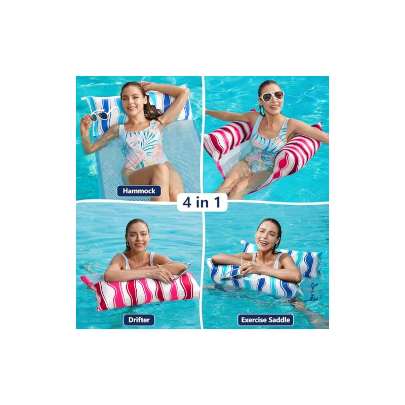 Jasonwell Pool Floats Adult Games - 2 Pack Fabric Inflatable