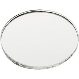 Plymor Round 3mm Non-Beveled Glass Mirror, 2 inch x 2 inch (Pack of 2)