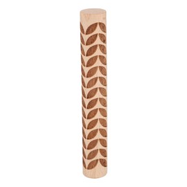 HARFINGTON Wood Clay Roller 4" Leaf Pattern Rolling Pins Wood Rollers Pottery Tools Wood Grain Texture Rollers for Clay Baking Dough Playdough DIY