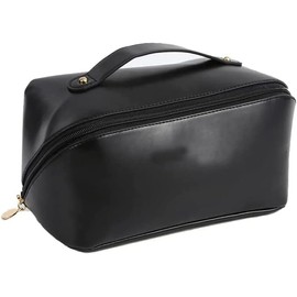 Bolsa de Aseo, Lumbor37 Bolsa de Aseo de Viaje, Neceser de Viaje para Mujeres y Hombres Kit de Organizador PU Impermeable de Artículos de Tocador con Gancho y Compartimento Doble Seca y Húmeda