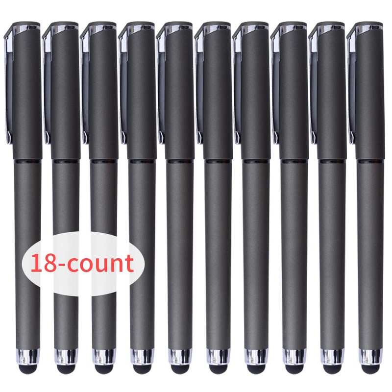 Lin.Pen 1.0mm Black Gel Pens, 2-in-1 stylus gel pen, Gel