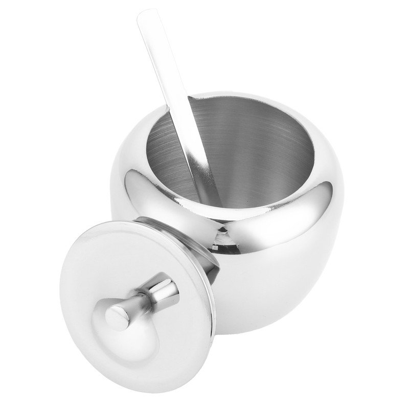 Stainless Steel Sugar Jar Seasoning Jar Spice Container with Lid