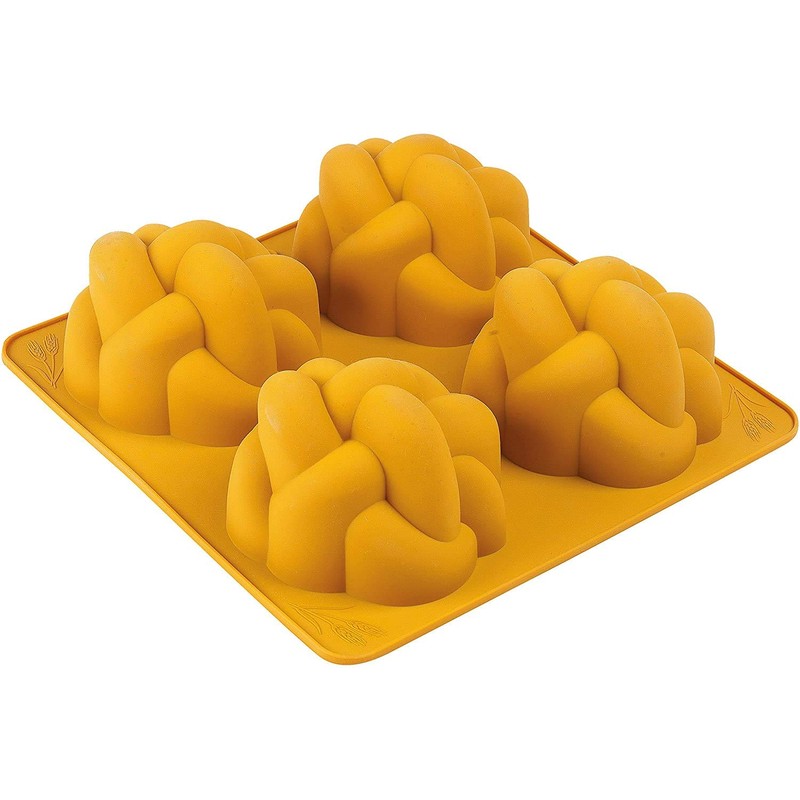 The Kosher Cook Silicone Braided Challah Mold - 4 Small