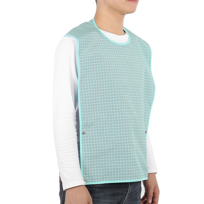 Adult Waterproof Mealtime Bib Double Layer Elder Dinning Clothes Protector