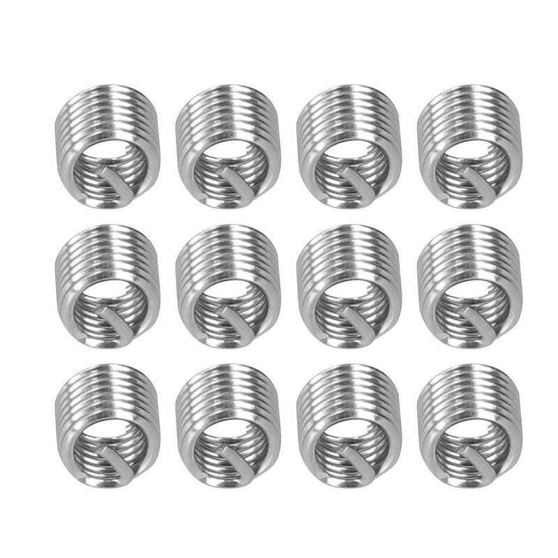 100Stück Gewindereduzierungsmutter Reparatureinsatz Kit Rohrverschraubung Reduzieradapter Edelstahlbefestigungszubehör M6x1 (mm) (1.5D)