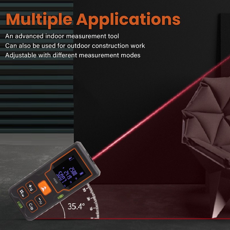 Laser Distance Meter High Accuracy Portable Handheld Rangefinder for Engineering