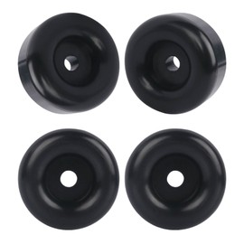 Trailer Ramp Door Rubber Bumpers - 2.5" Round Rubber Bump Stops for Cargo Trailer Doors, RV Doors & Truck Tailgates (Black, 4 Pack)