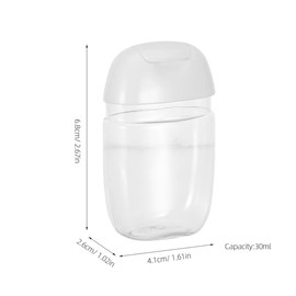 Beaupretty 12 Piezas Botellas Recargables de Plástico de 30ml para Gel y Jabón Líquido con Tapa Abatible, Portátiles E Higiénicas para Cuidado Persona